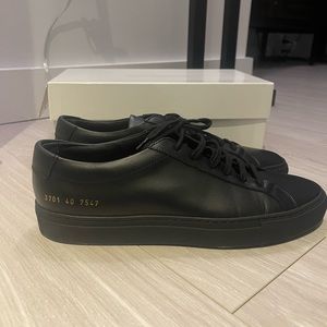 Common projects all black woman’s sneaker size 40